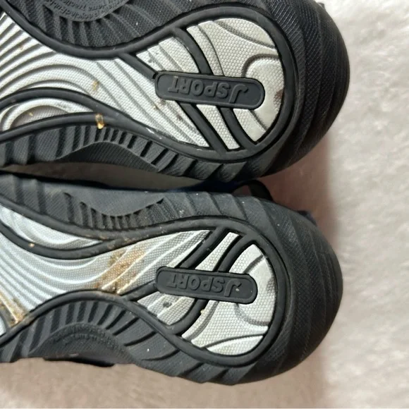 JSport by Jambu Blue Gray Sandals with Petal Design Adjustable Velcro Strap Sz 9 - Picture 10 of 11